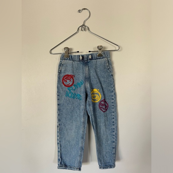 Zara Painted Pull On Denim Size 3-4 Years - Picture 1 of 9